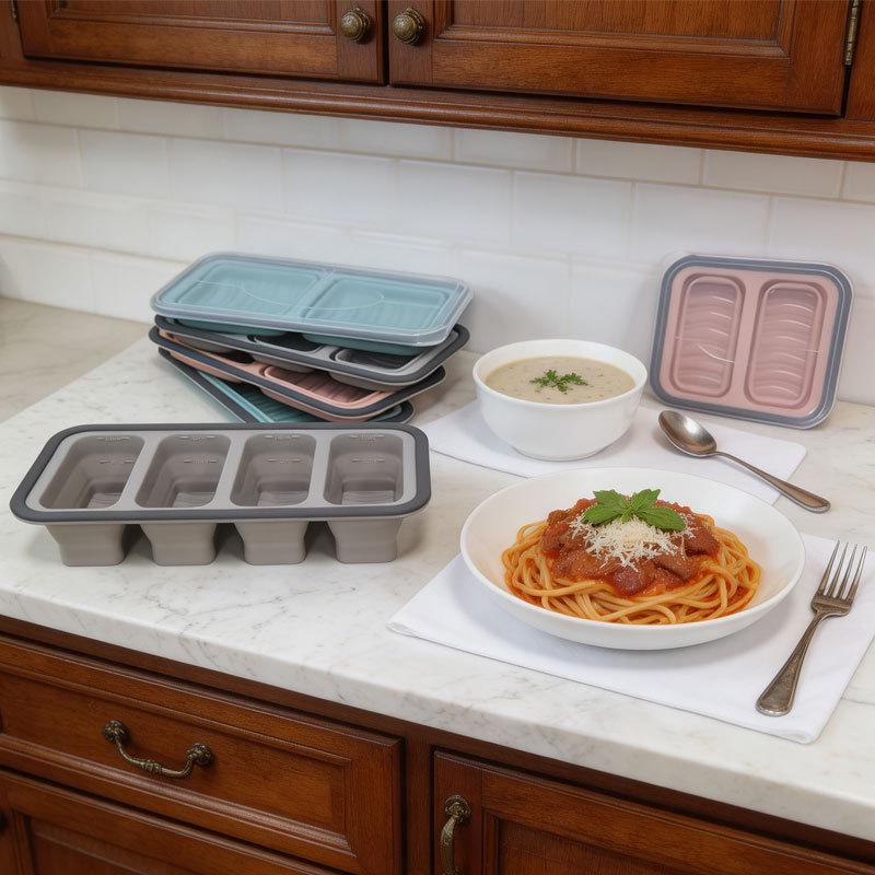 Meal Prep Freezer - Large Ice Cube Freezer Molds-Soup,Silicone Freezer