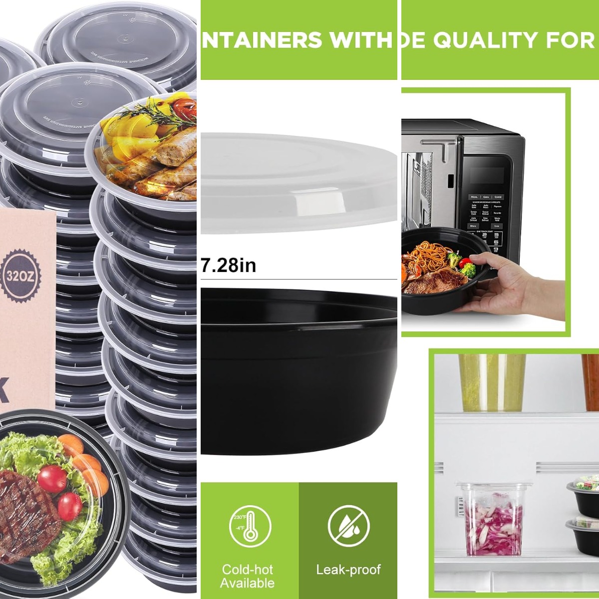 Meal Prep Freezer - Meal Prep Containers with Lids -
