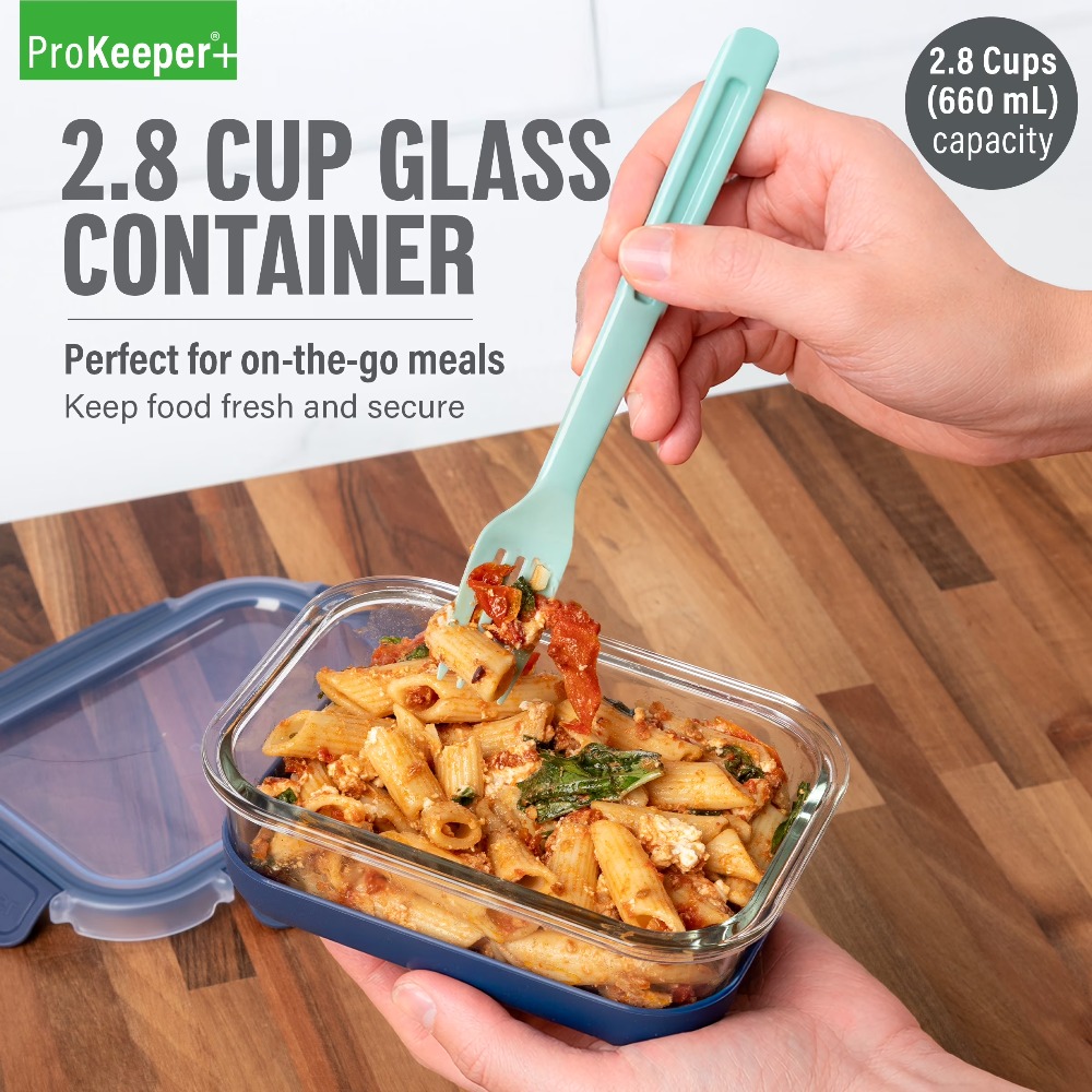 Meal Prep Freezer - 2.8 Cup Glass Food Storage Container