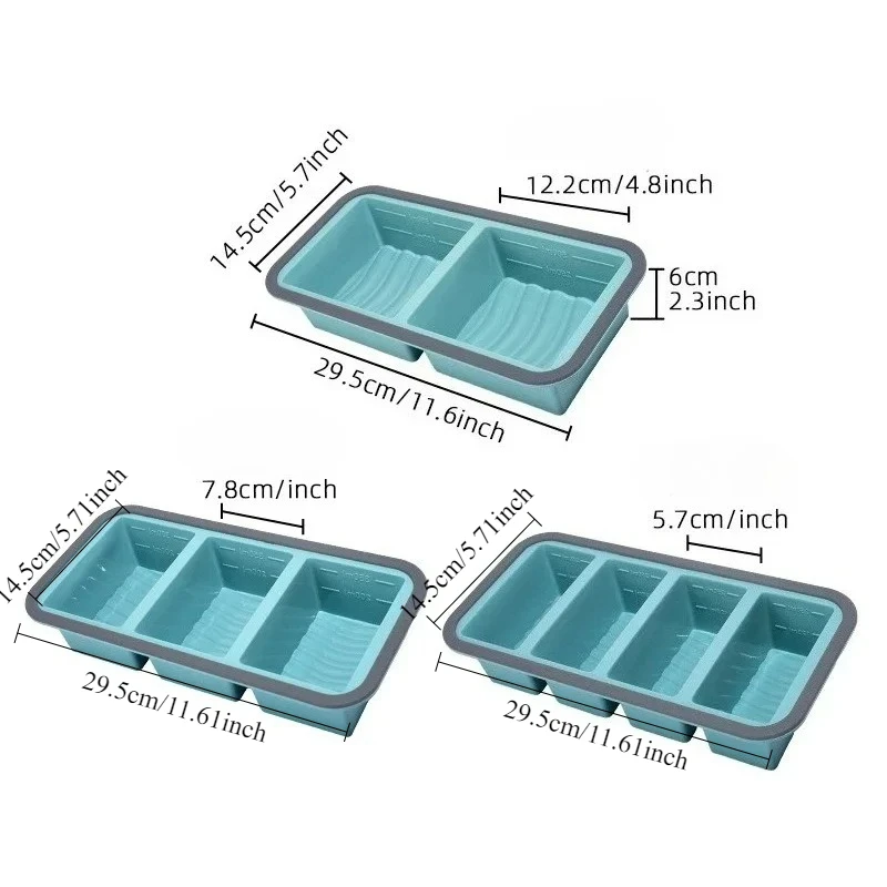 Meal Prep Freezer - Silicon Soup Portion Freeze Trays for