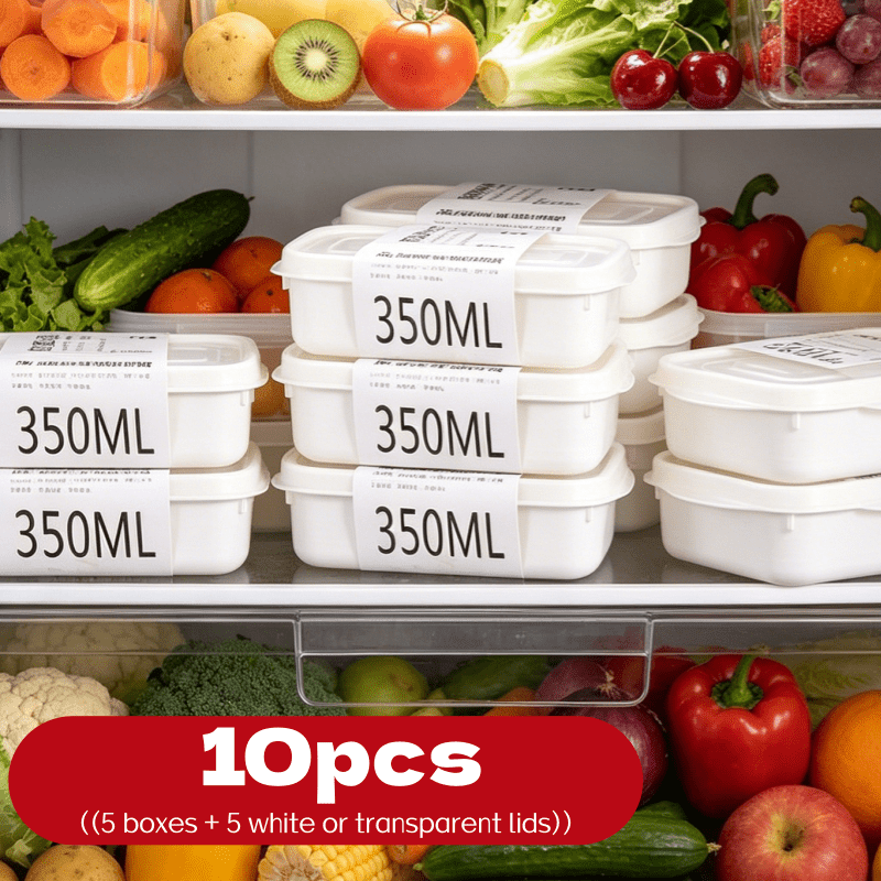 Meal Prep Freezer - 10Pcs Reusable Stackable Food Storage Box
