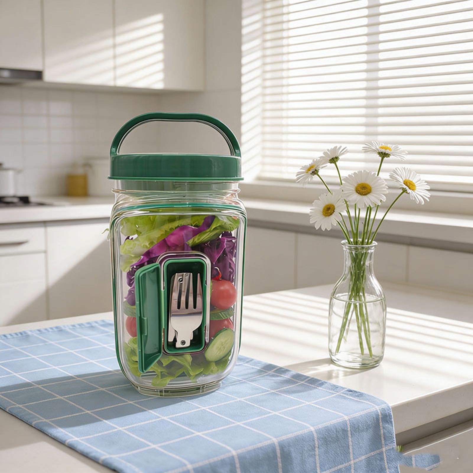 Side-Opening Salad Jar 1000ml  - огляд і ціна Meal Prep Gym