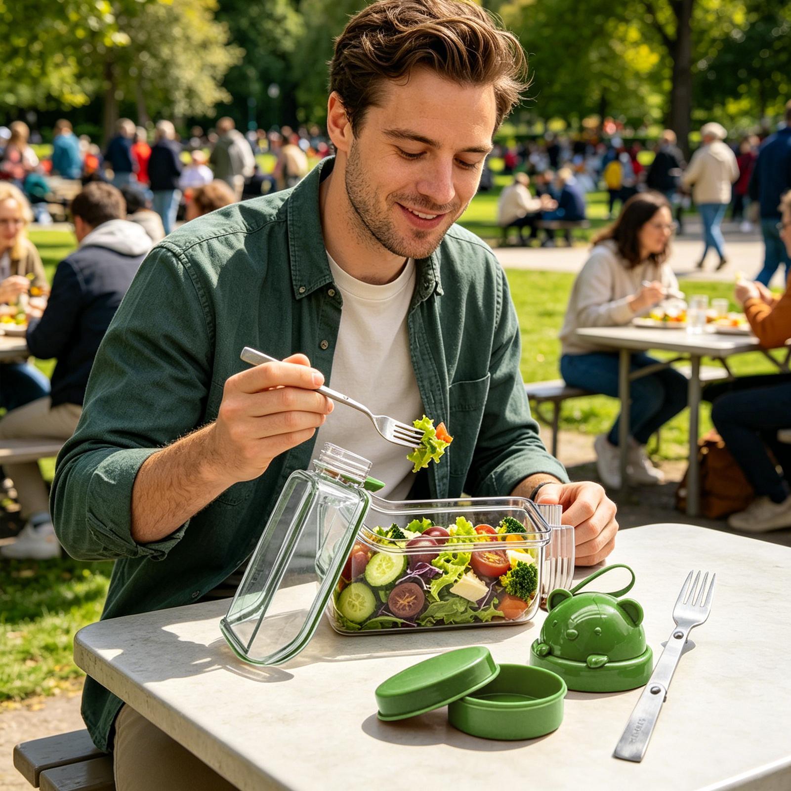 Salad Jar Clear Food Organizer - огляд і ціна Meal Prep Gym