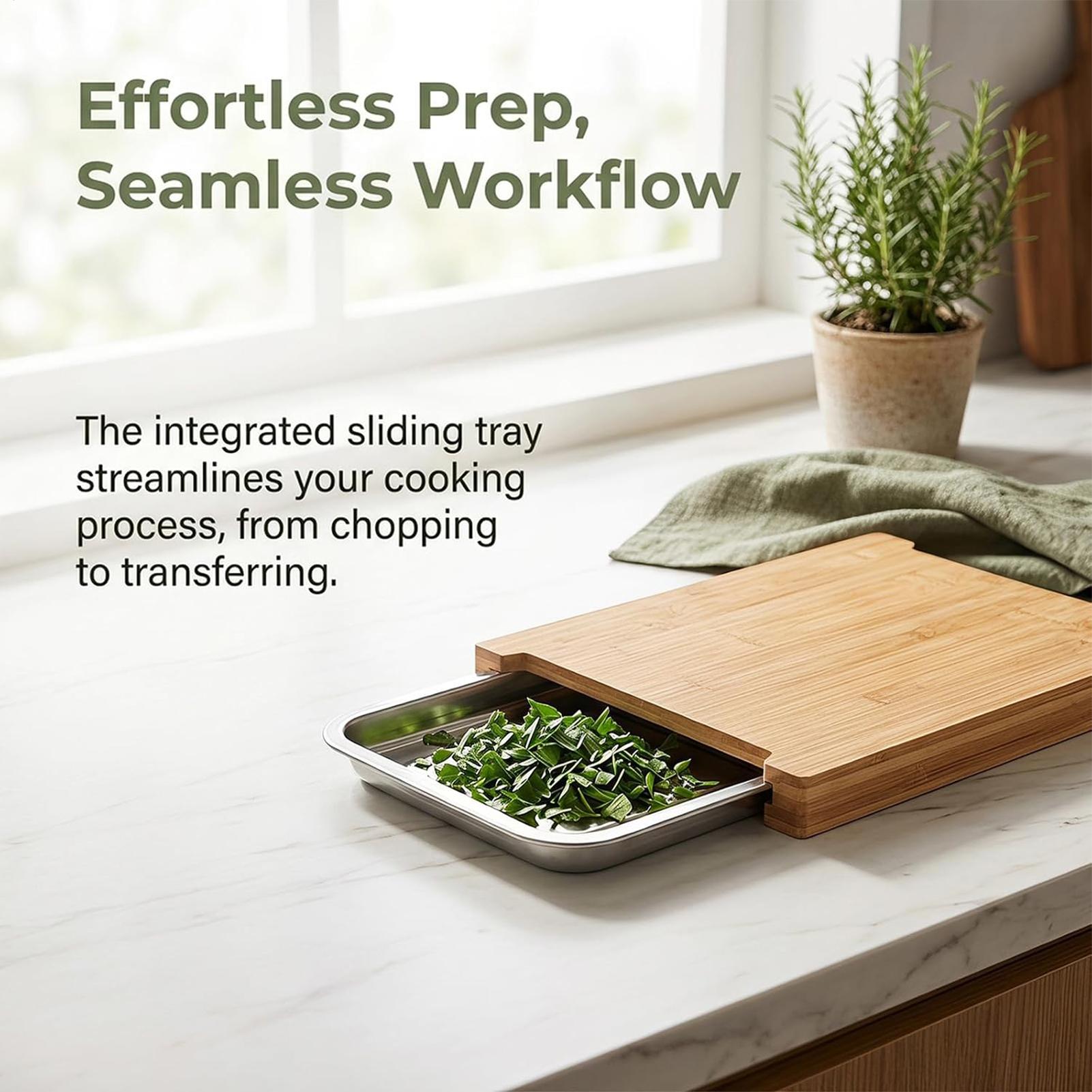 Wooden Cutting Board Non-Slip  - огляд і ціна Meal Prep Food