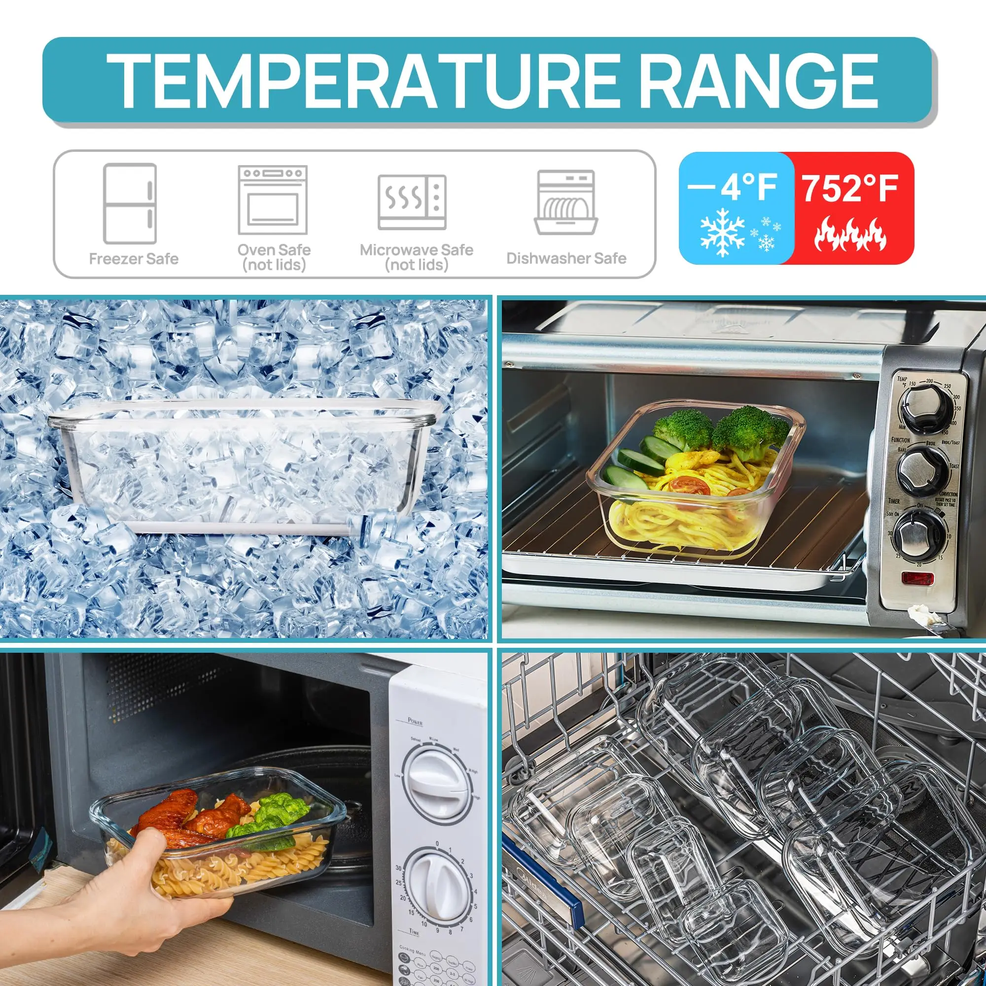 Glass Lunch Box Food Storage C - огляд і ціна Meal Prep Freezer